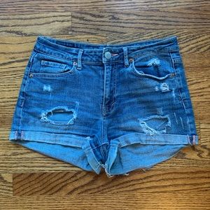 Ripped Jean Shorts